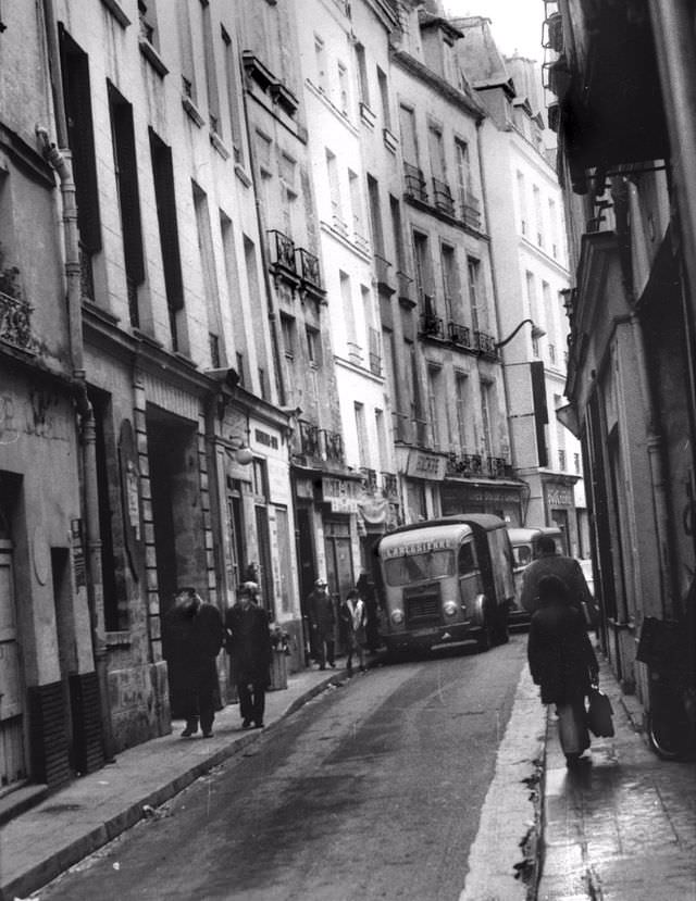 #1 Street scene of 3rd arrondissement, Paris, 1970