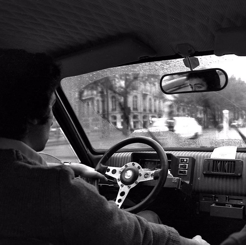 #29 Man driving his Renault 5, Paris, 1978