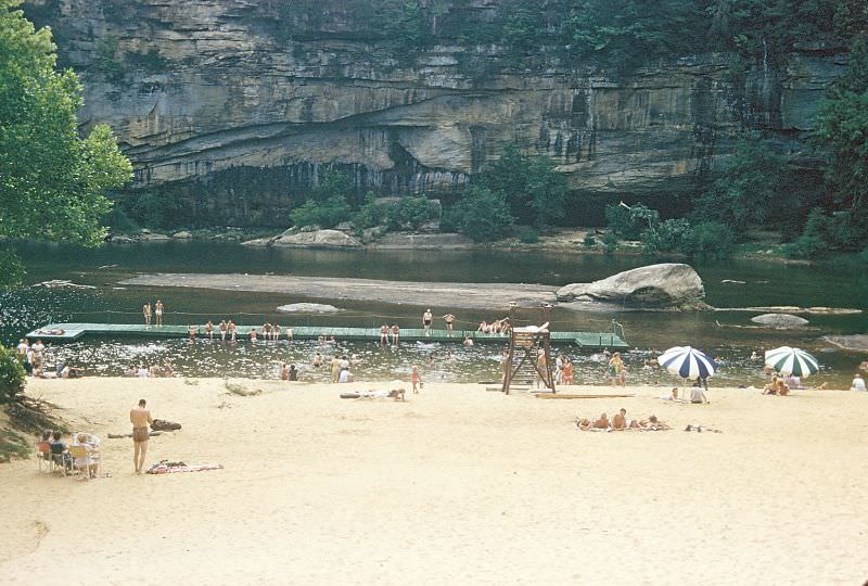 #10 Beach at Cumberland Falls State Park, Kentucky. April 1954