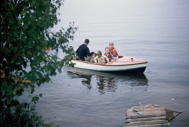 #33 Boat ride on Fish Creek Pond, New York. November 1955