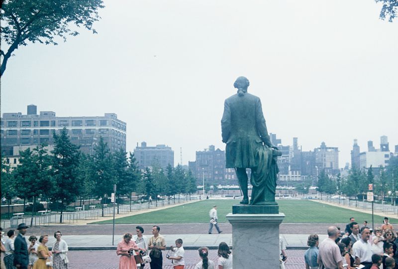 #61 Statue of Ben Franklin and Mall, Philadelphia, Pennsylvania. May 1959
