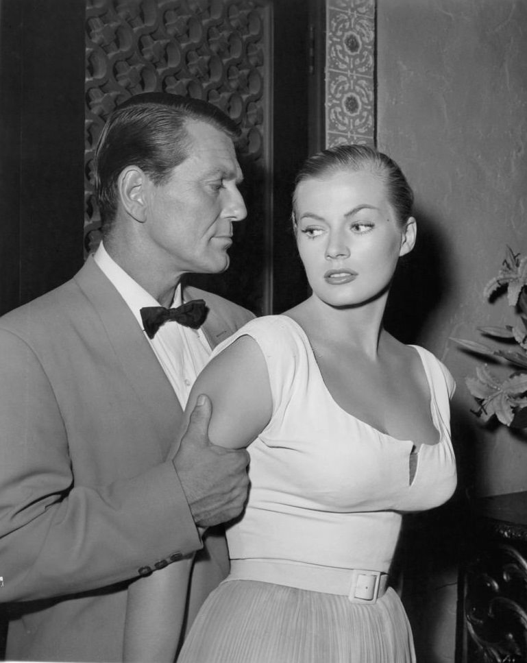 #37 Anita Ekberg with Charles McGraw in the television series ‘Casablanca’, 1955.