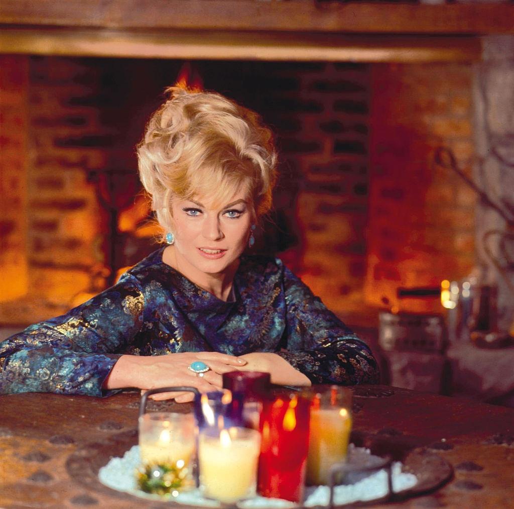 #14 Anita Ekberg wearing Bulgari ring and earrings. Italy, 1966