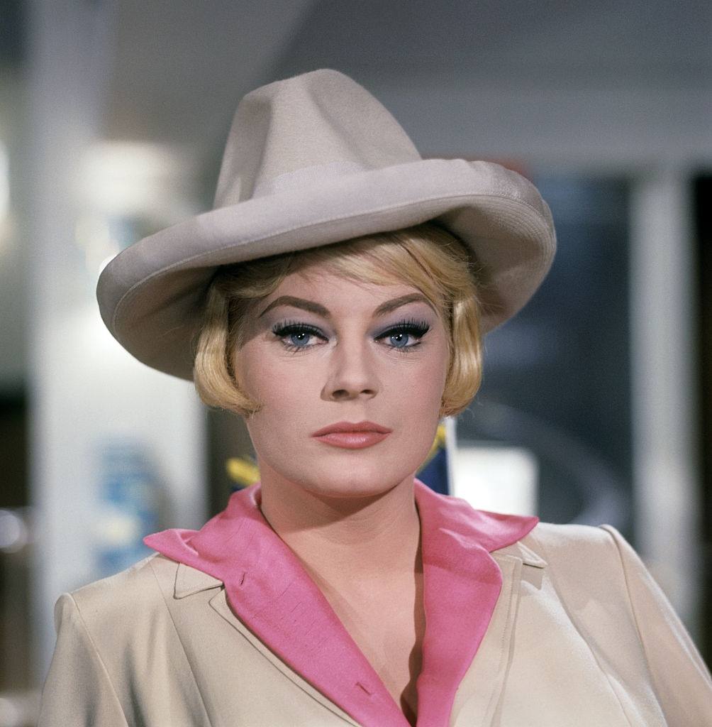 #69 Anita Ekberg acting in Call Me Bwana.