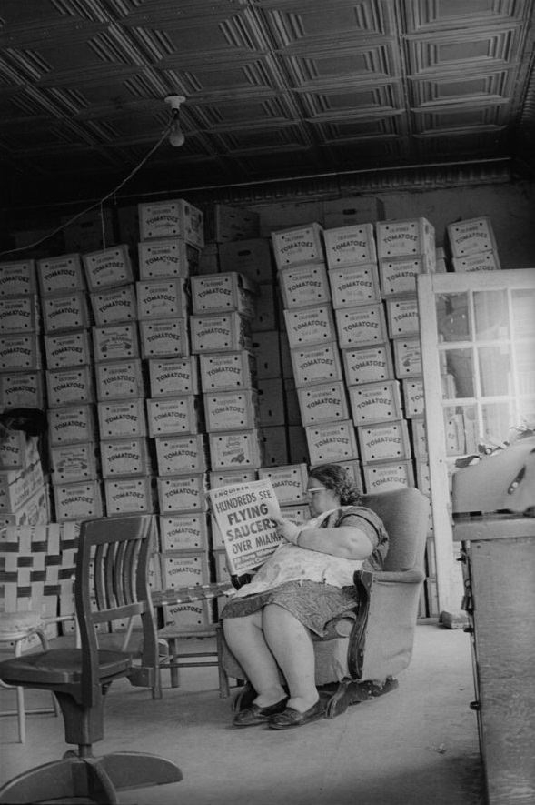 #7 Mrs. Tomlinson in the house of tomatoes, 1967