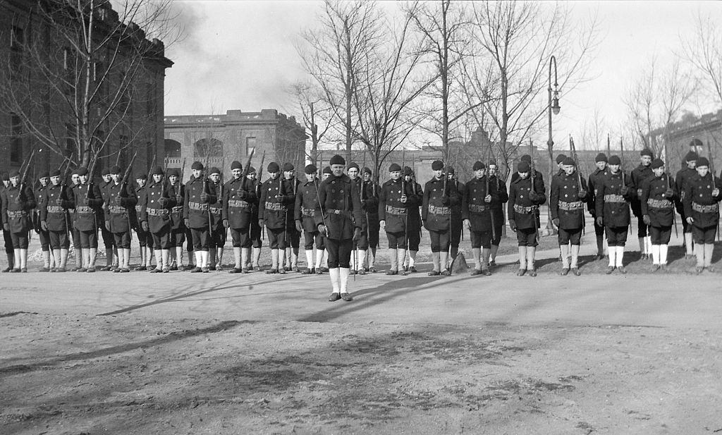 #3 Sailors at Great Lakes US Naval Training Station in Illinois, ca. 1915.