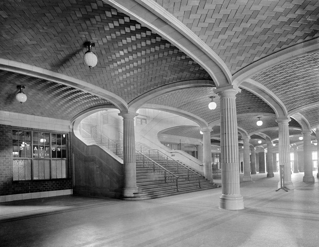 #50 Lobby Stairs to Waiting Room and Concourses, Chicago, 1912.