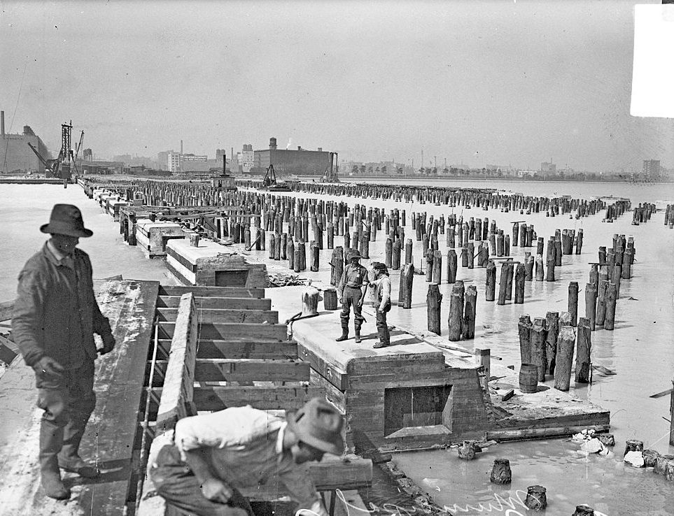 #57 Edward Hines Lumber Company yard. Chicago circa 1914.