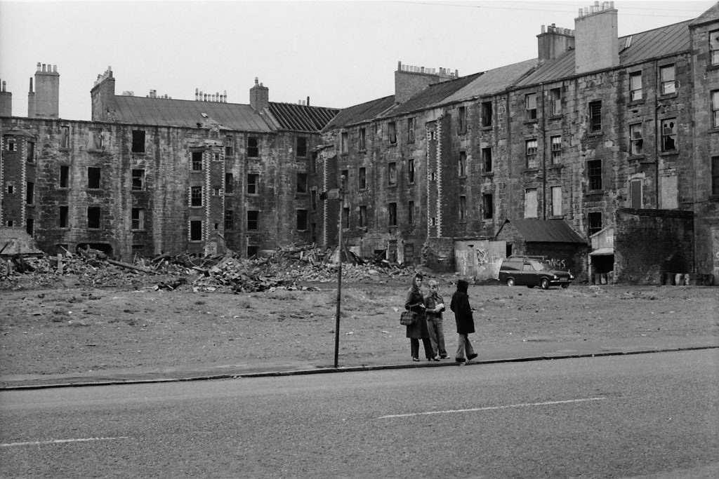 #9 Crumbling Dennistoun tenements awaiting the steel ball and a new life as motorway rubble.