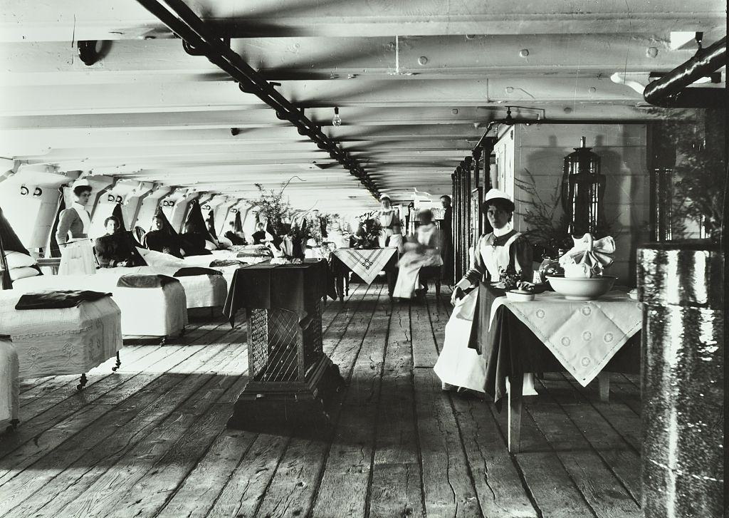#22 The Ward Deck of the Atlas Smallpox Hospital Ship, 1903.