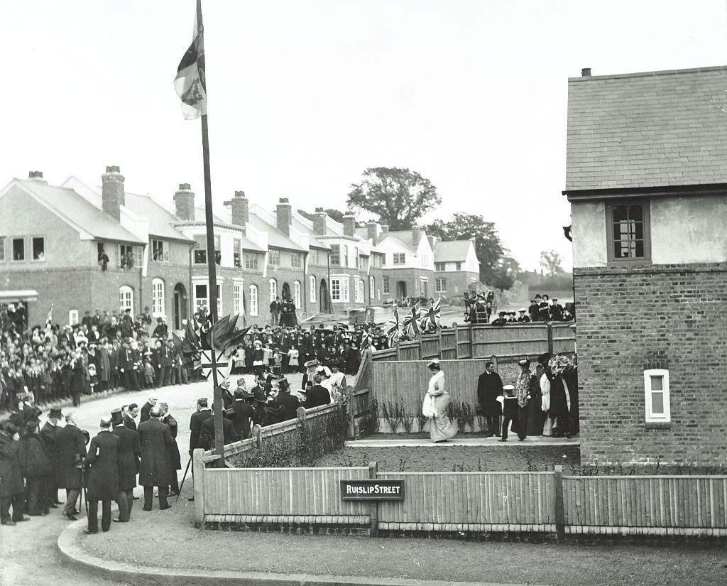 #61 Opening ceremony of Totterdown Dwellings by His Majesty the King Edward VIII, Ruislip Street, Totterdown Estate, Wandsworth, London, 1903.