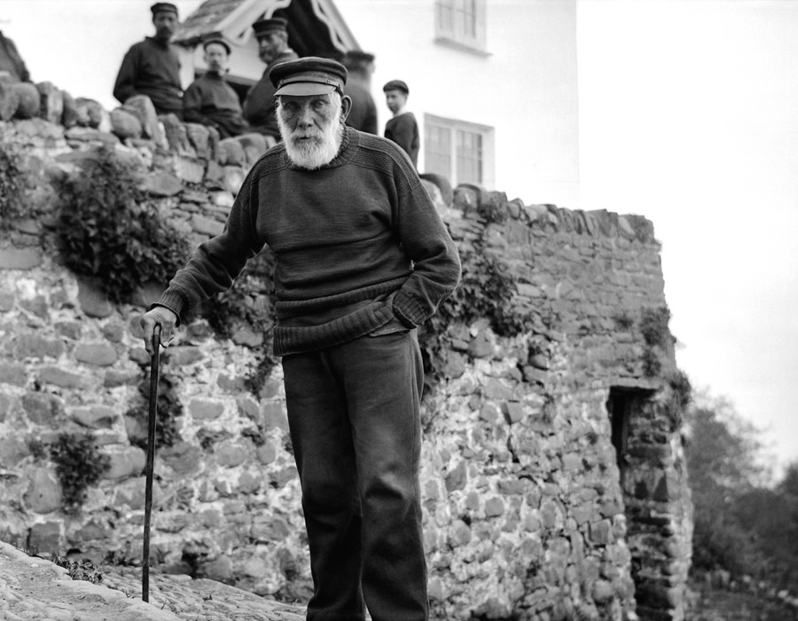 #2 An old fisherman in Clovelly, Devon, 1904
