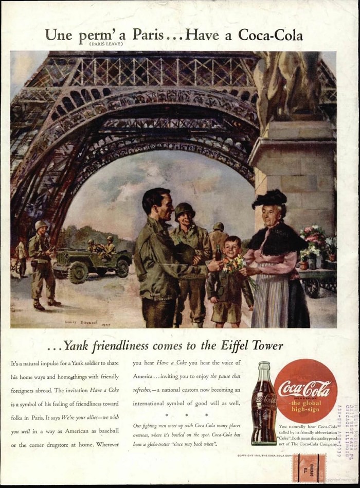 #10 Coca-Cola magazine ad. 1945.
