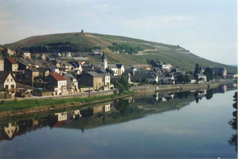#39 Moselle River Valley at Wormeldange, Luxembourg from Germany, 1995