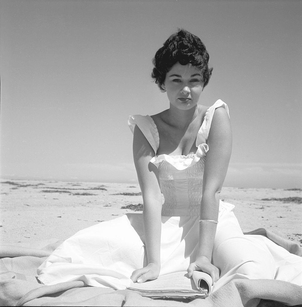 #26 Marla English in a white dress, 1954.
