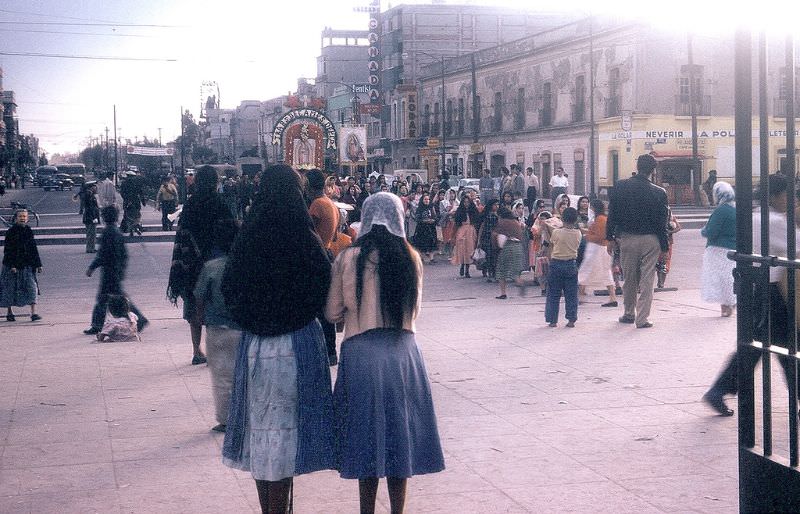 #3 Pilgrims approaching the Shrine of Guadalupe, Mexico City. December 1958