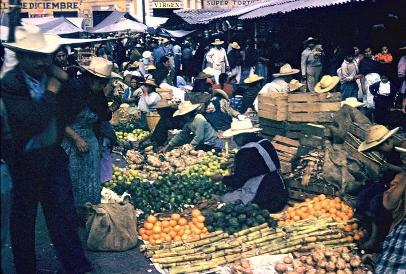 #53 Fruit market, Toluca. December 1958