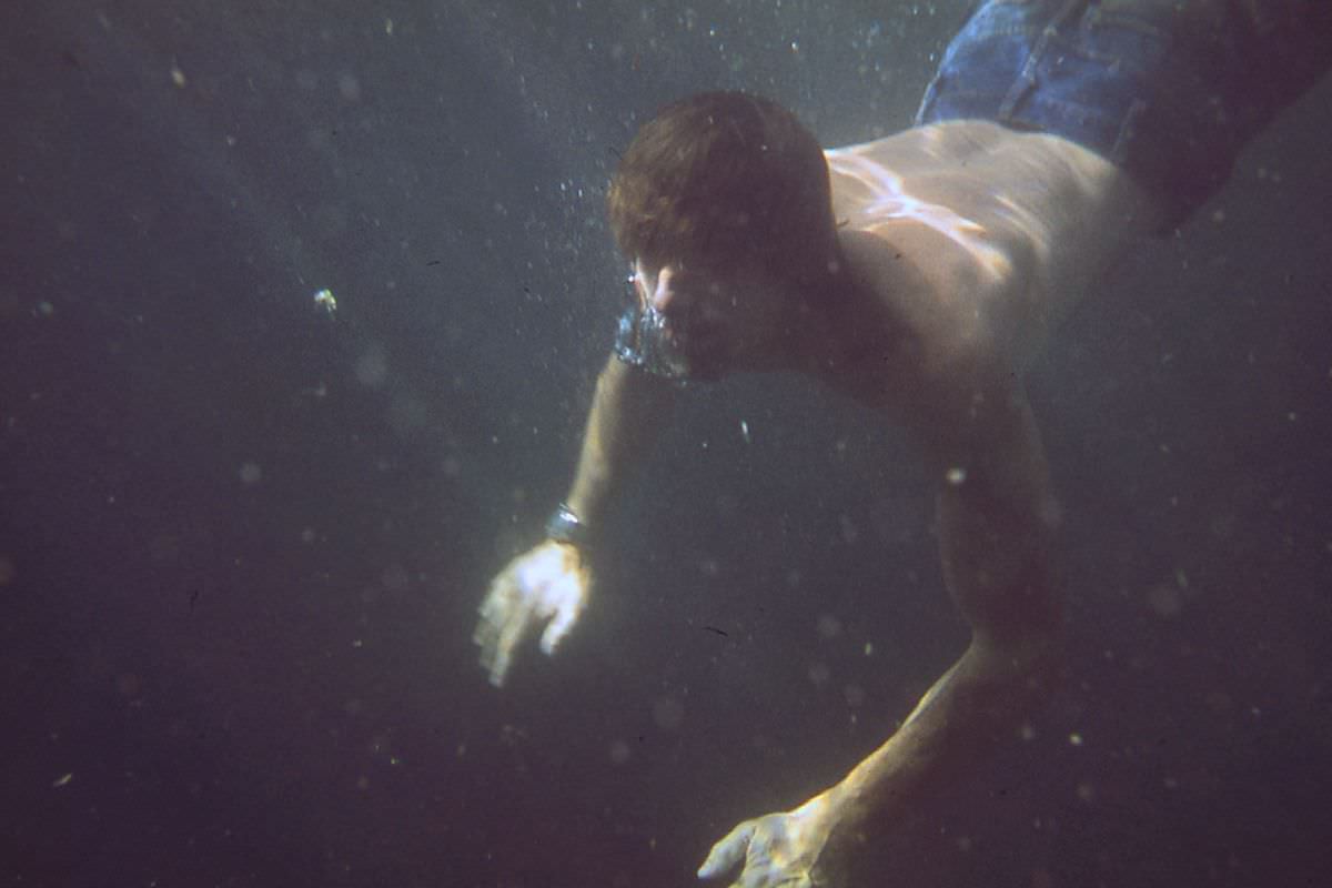 #16 A tourist swims in Havasu Creek near Supai, Arizona.