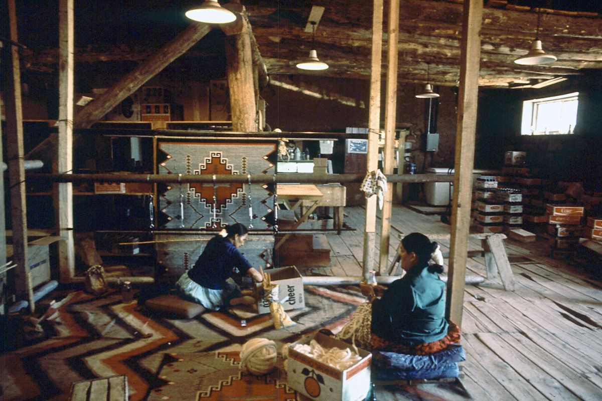 #3 Navajo women weave rugs at the Hubbel Trading Post in Ganado, Arizona.