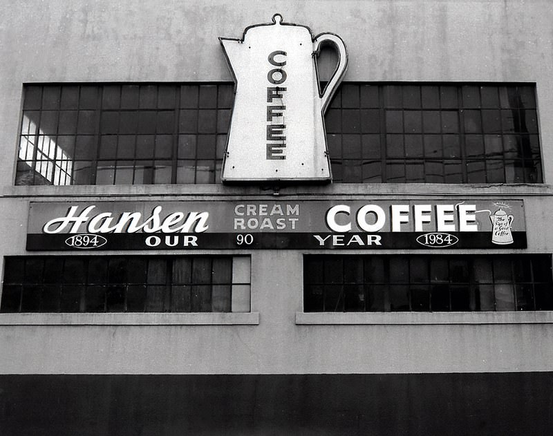#39 Hansen Coffee Company, 327 Clay St. Oakland, 1985.