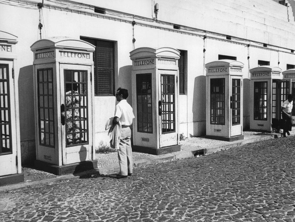 #23 Public telephones in Lisbon, Portugal, 1970.