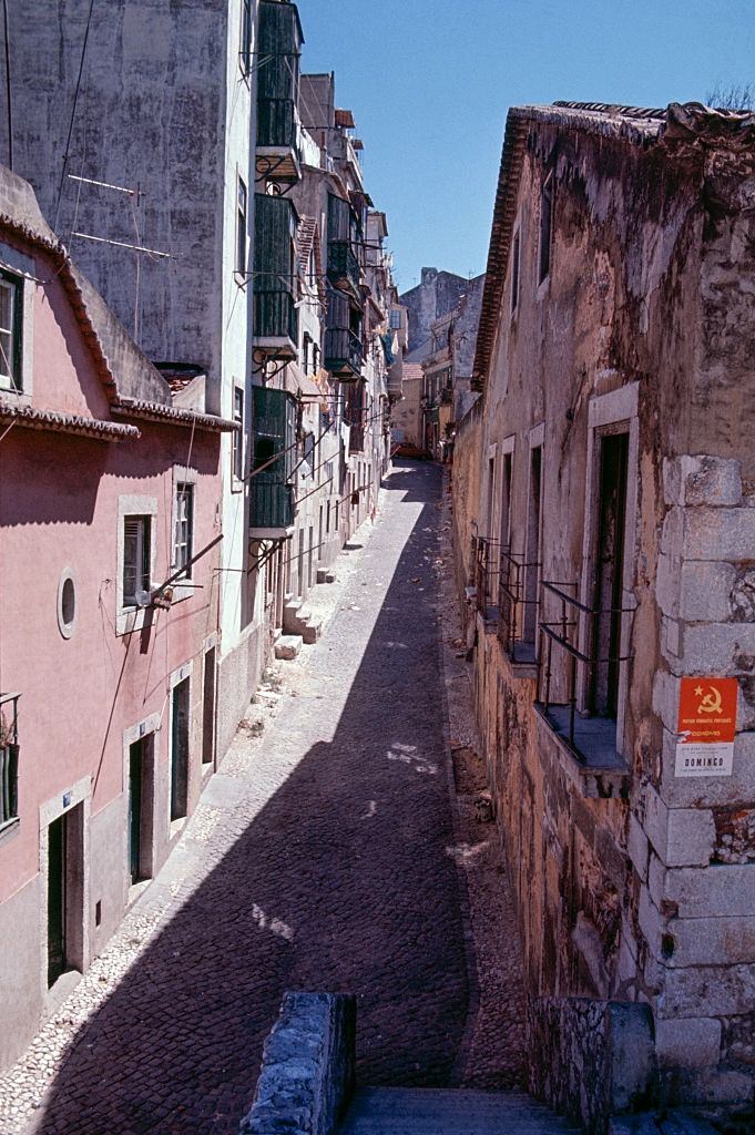 #45 Old streets of Lisbon, Portugal, in August 1974.
