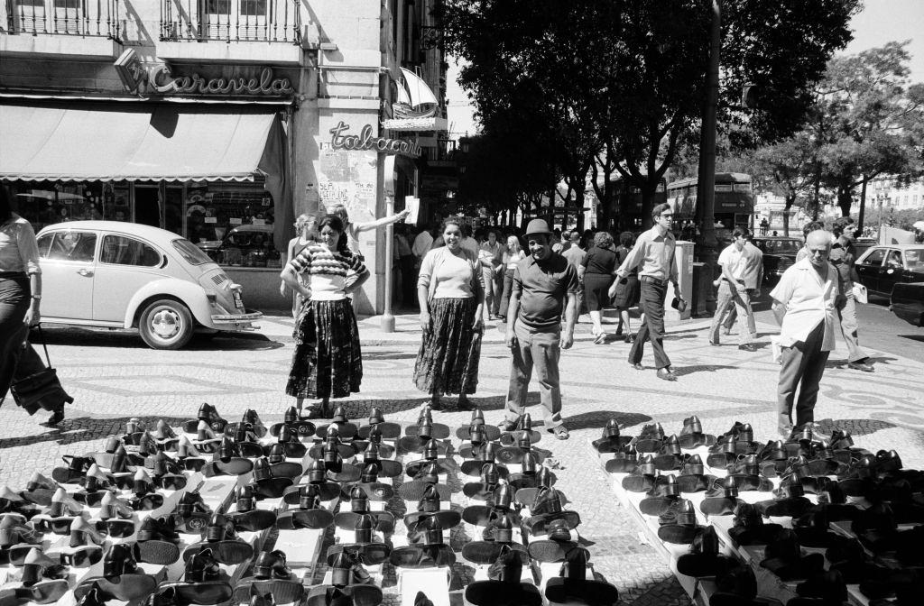 #56 Shoe rack in Lisbon after the failed right-wing coup attempt on August 27, 1974, Portugal.