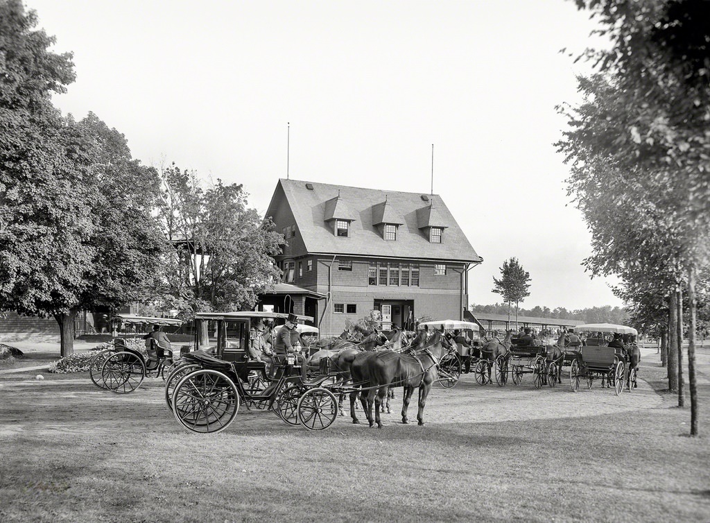 #3 Clubhouse at the racetrack, Saratoga Springs, N.Y. Circa 1912.