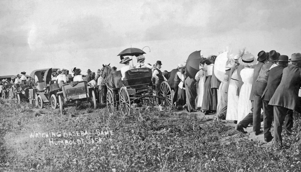 #18 Watching baseball game, Humboldt, Saskatchewan, 1912