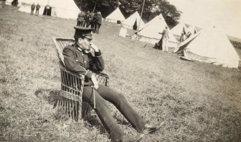 #61 Soldier at ‘Camp at Kilcreggan, 1902.