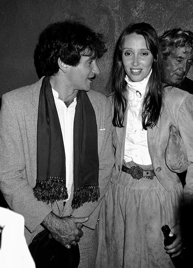 #33 Shelley Duvall with Robin Williams Attending a party celebrating the release of “Time Bandits” at the Underground Disco in New York City. January 4, 1981