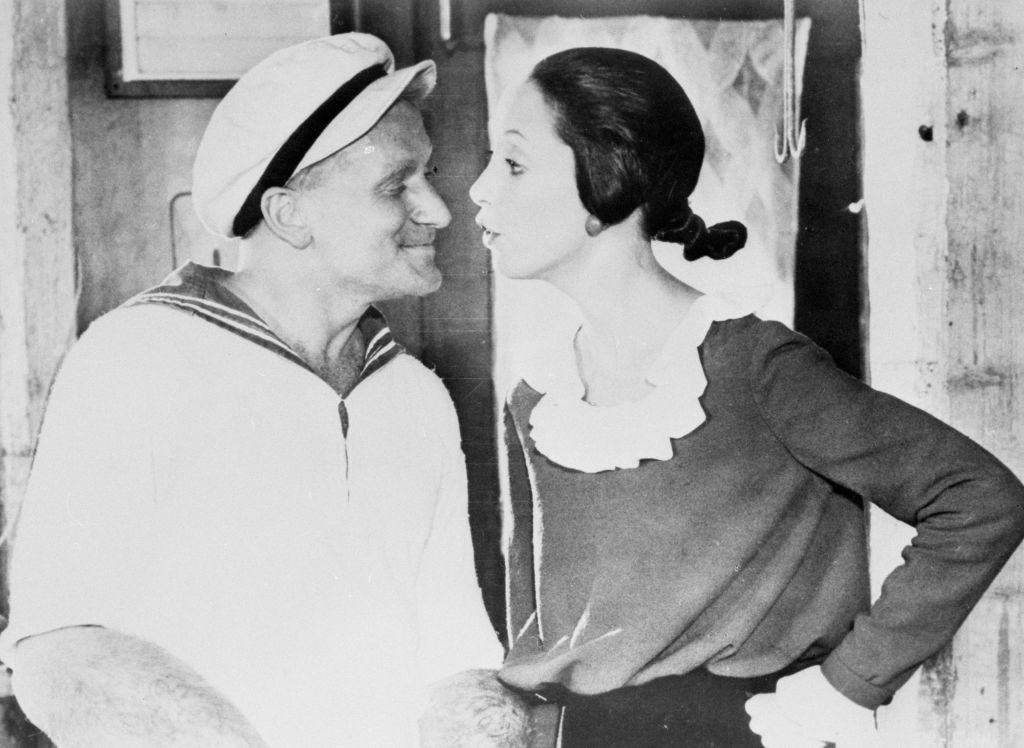 #2 Shelley Duvall as Olive Oil with Robin Williams, as Popeye, 1981.