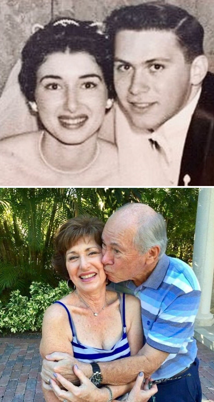 A couple met in 1952 at my grandma’s 14th birthday party. They will be celebrating their 60th wedding anniversary in june 2018