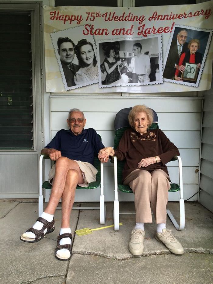 #39 A couple celebrated their 75th wedding anniversary