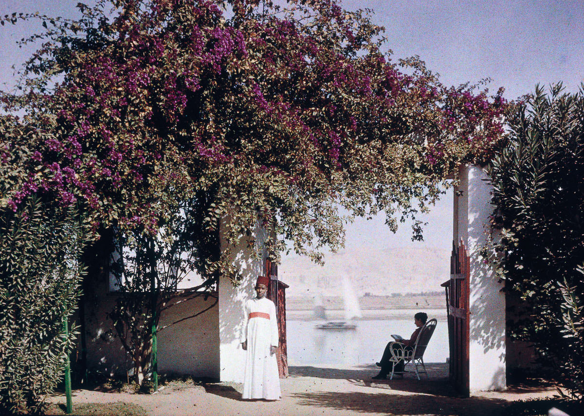 #11 Else reading by the Nile,” Luxor, Egypt. Dec. 23, 1913