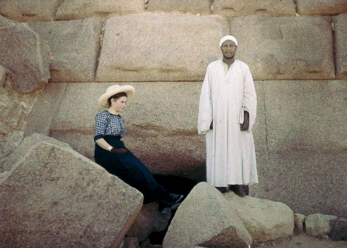 #5 At the entrance to the Pyramid of Menkare. 1913
