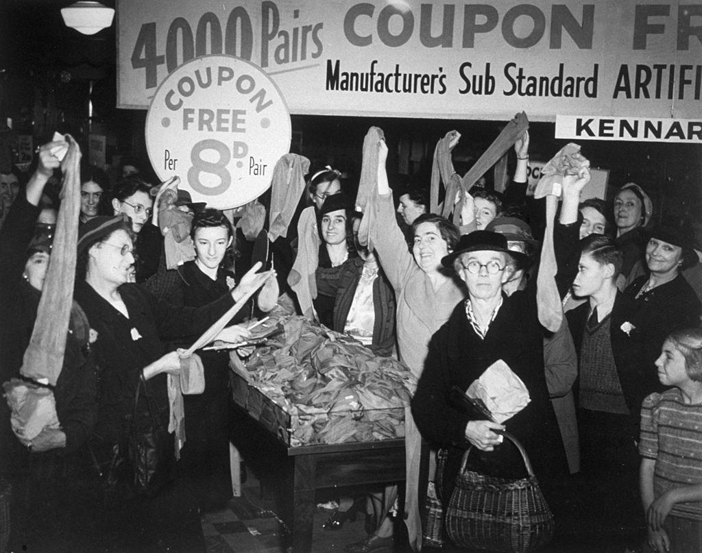 #21 Some of the women who rushed to a Croydon store to take advantage of a coupon-free sub-standard stockings offer.
