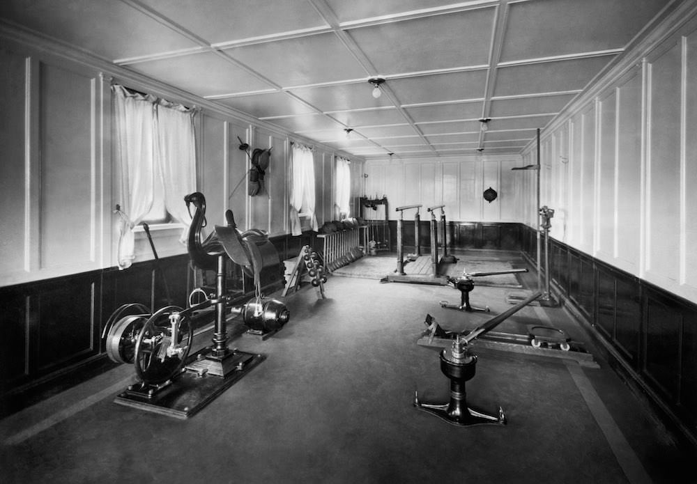#9 Gym of the Neptunia Transatlantic Liner. 1930