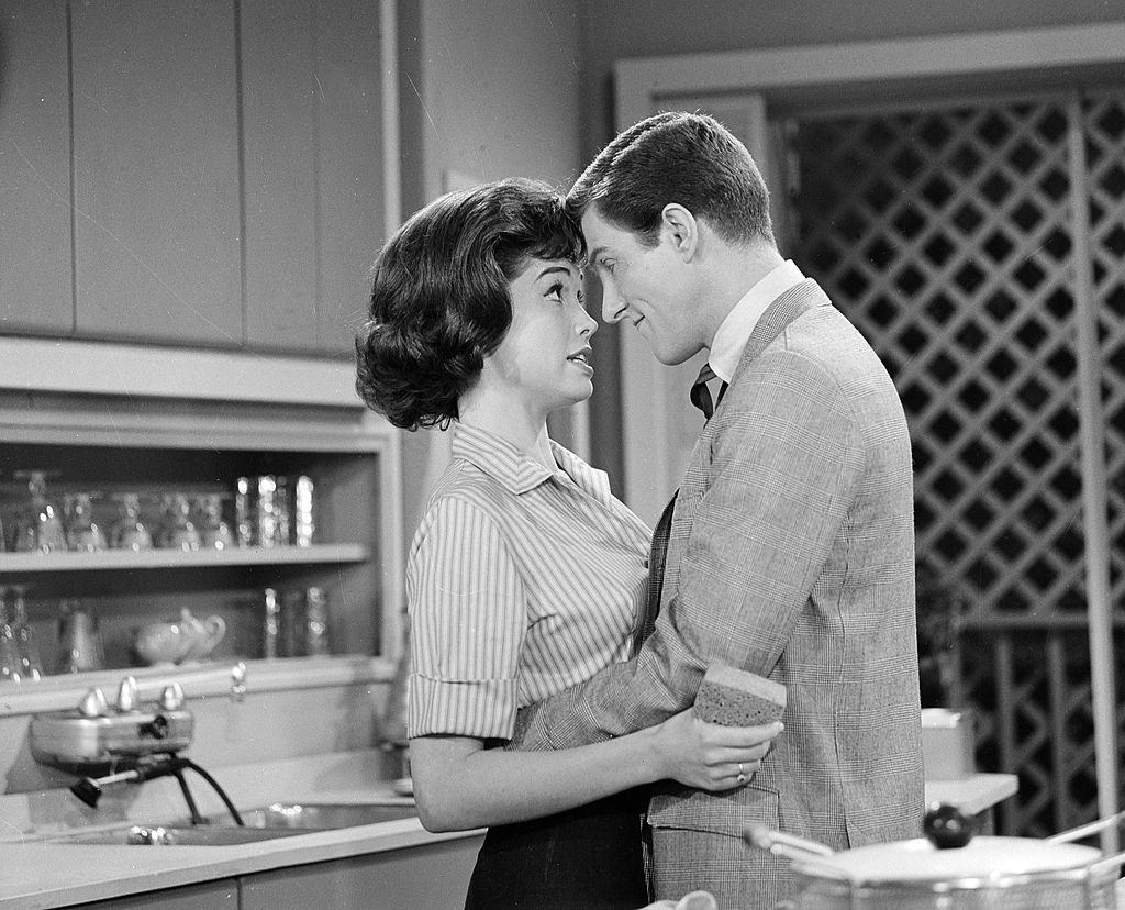 #20 Dick Van Dyke with MaryTyler Moore in ‘The Dick Van Dyke Show’. October 1961.
