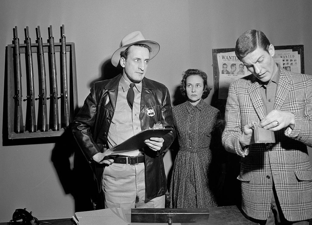 #6 Dick Van Dyke with Teresa Wright and George C. Scott in “Trap For A Stranger”, 1959.