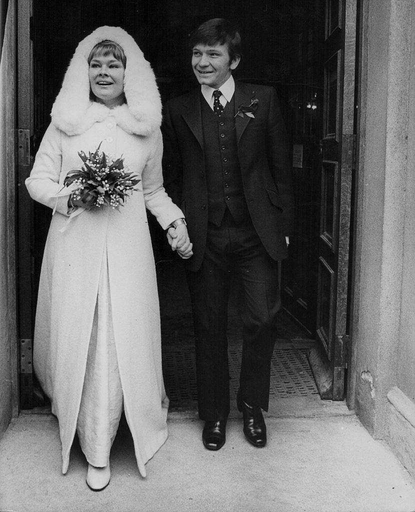 #25 Judi Dench and Michael Williams getting married at St Mary’s Roman Catholic Church, Hampstead, London, February 5th 1971.