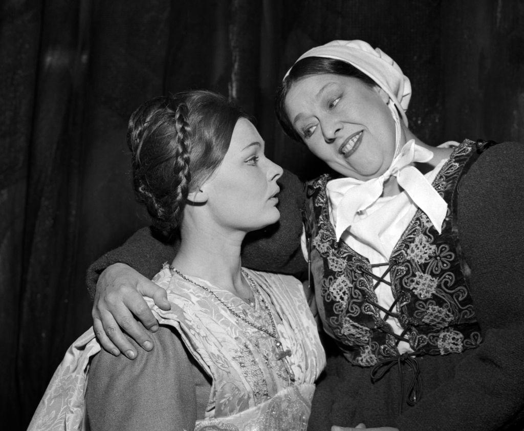 #11 Judi Dench with Peggy Mount in the Old Vics new production of Shakespeare play “Romeo and Juliet”, 1960.