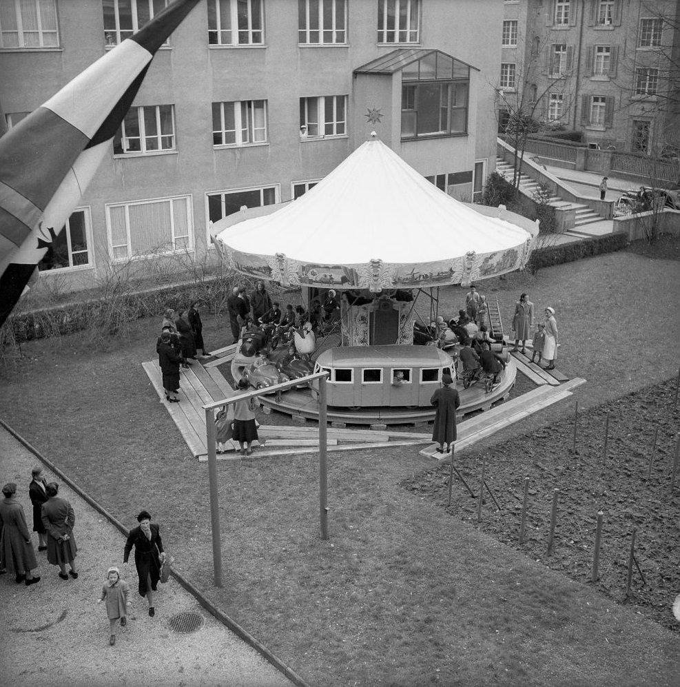 #56 Merry-go-round at jubilee of nurse school, Zurich 1951.