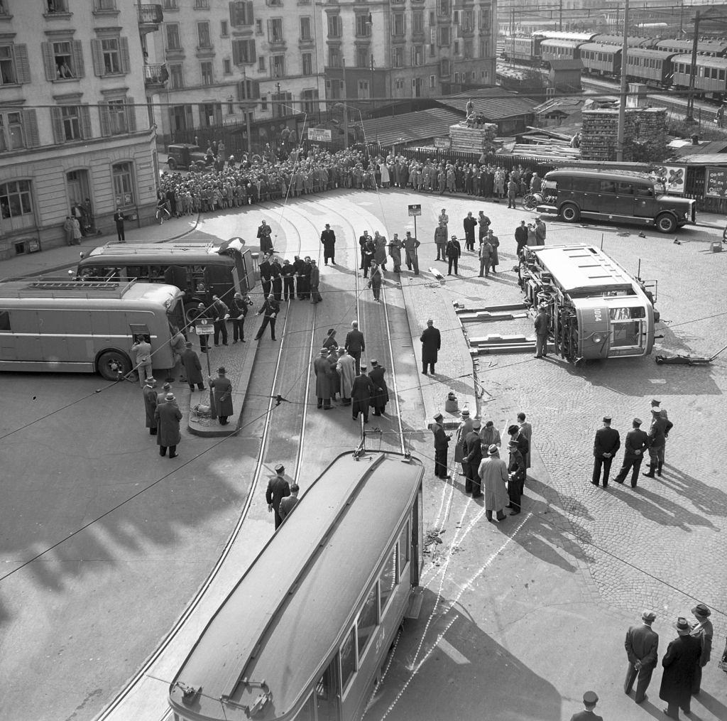 #62 Tramway Accident in Zurich, 1952.