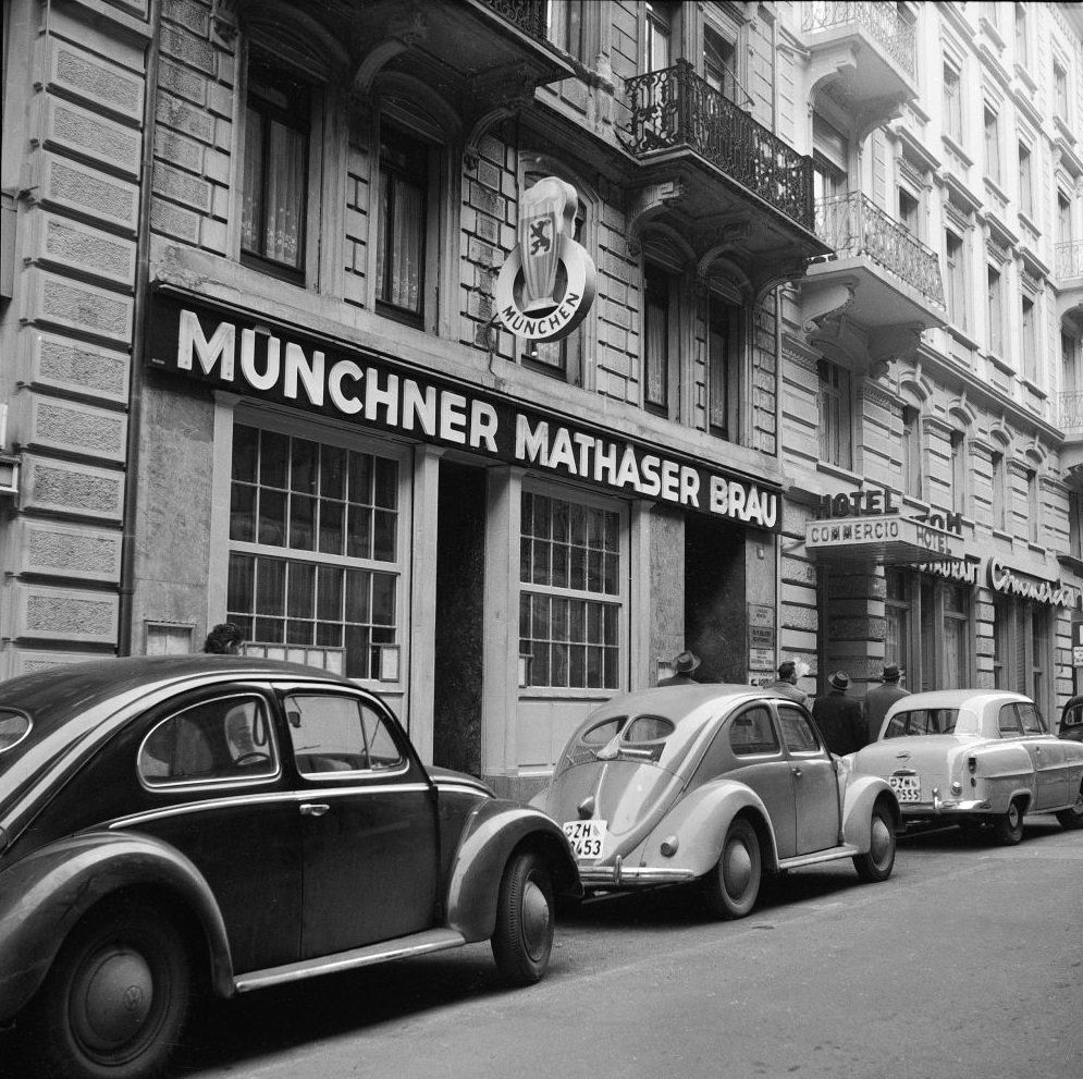 #72 Restaurant on Schützengasse in Zurich, 1955.