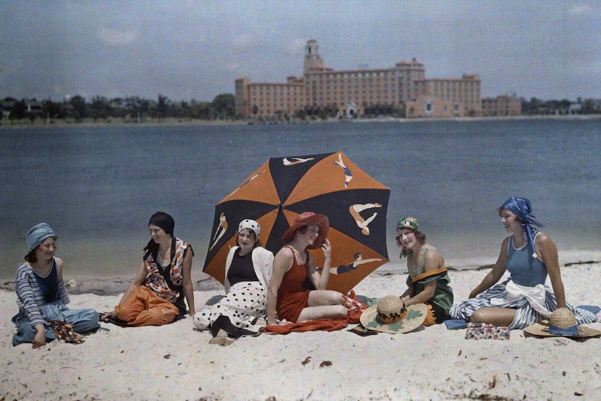 #16 Women sit on the beach. St. Petersburg, Florida.
