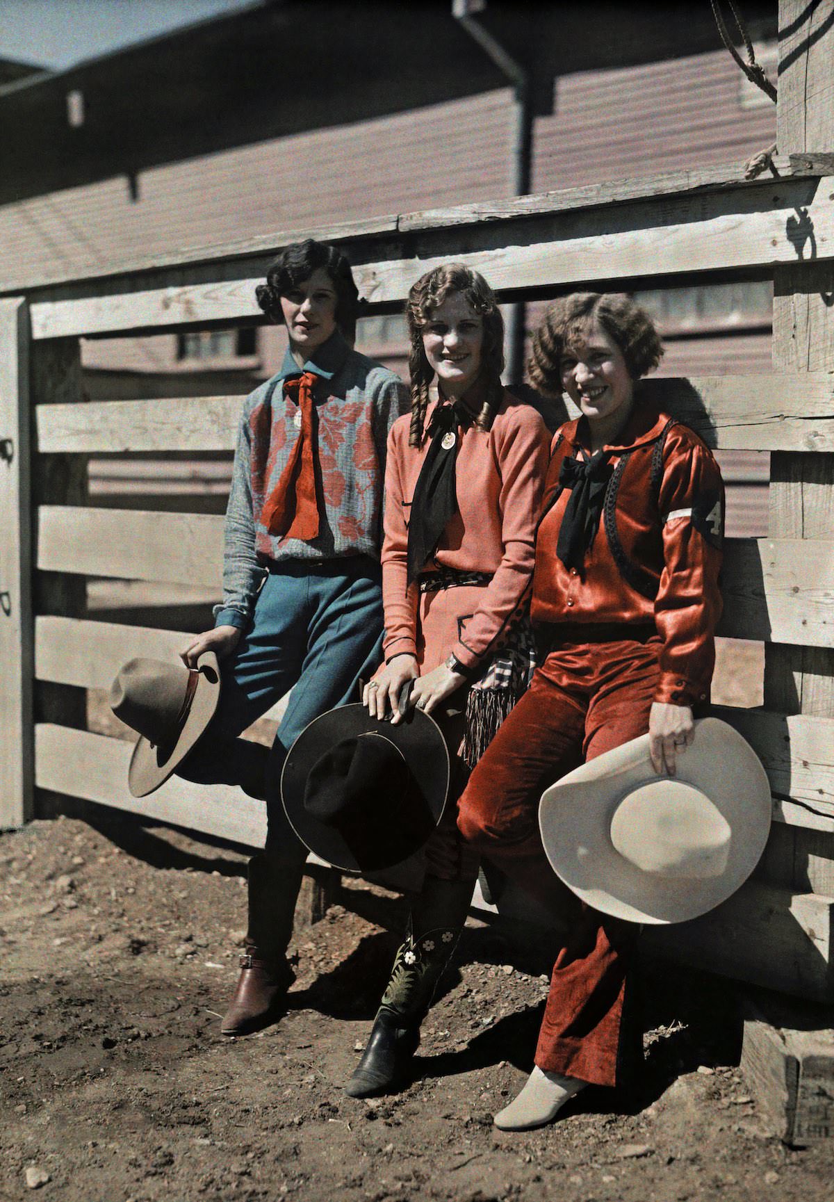 #47 Three young women at the rodeo, Fort Worth, Texas.