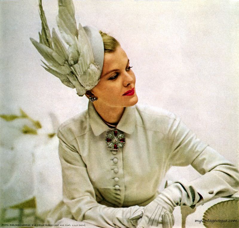 #16 Model wearing hat and coat both, 1948