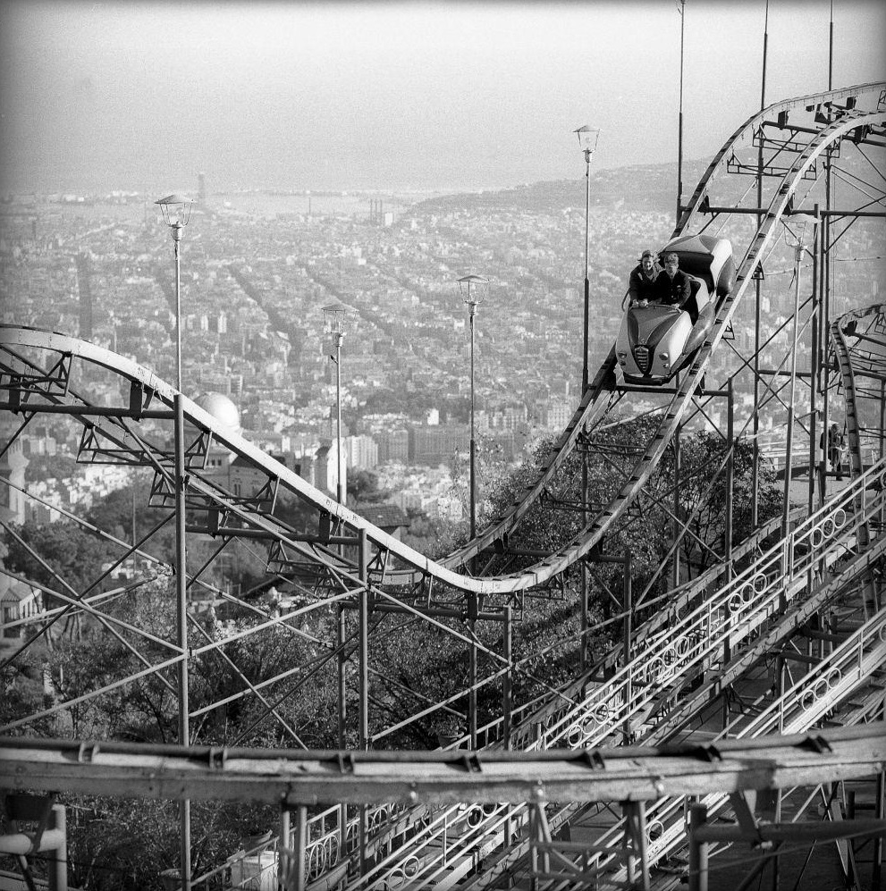 #3 Uphill train at Tibidabo amusement park, Barcelona 1961