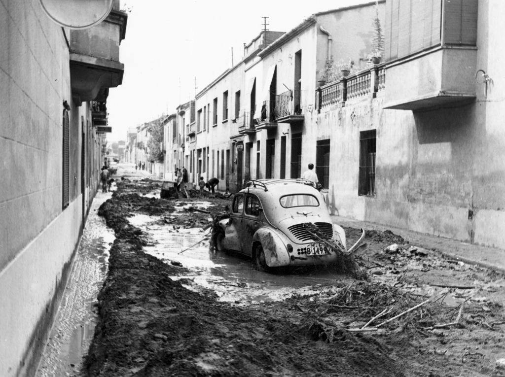 #18 The aftermath of severe flooding in Barcelona, 26th September 1962.